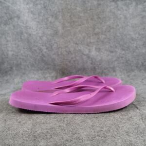 Casual Shoes Womens 9 10 Sandals Flip Flops Slip On Purple Summer Swim Beach